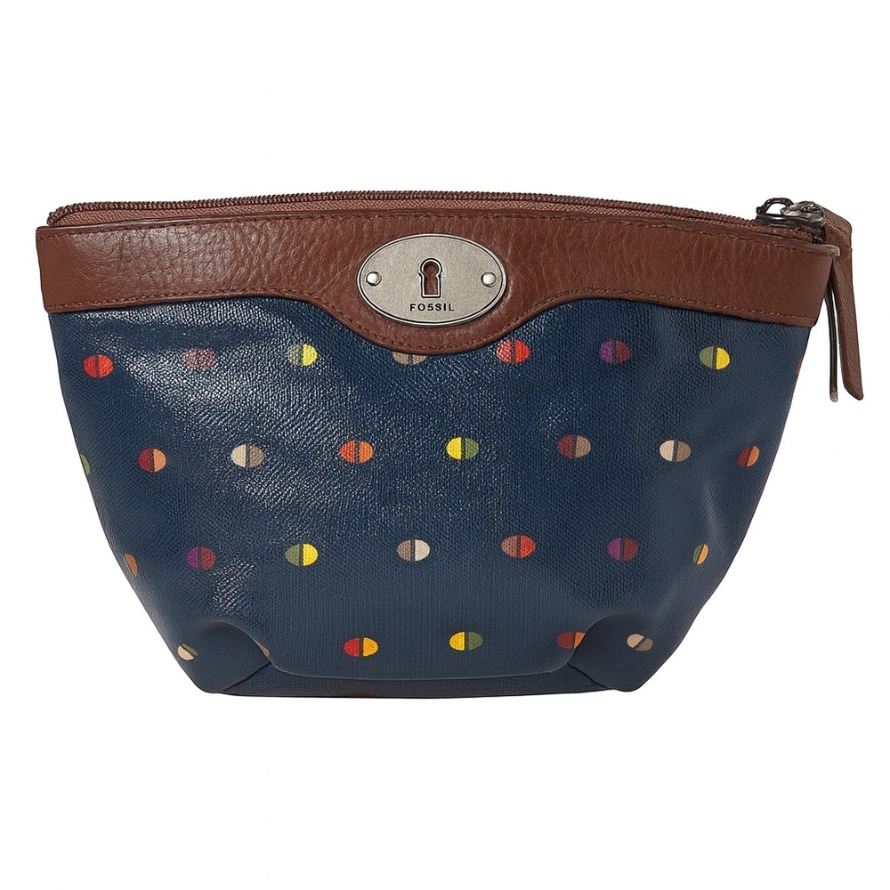 Fossil Key-Per Multicolor Dot Cosmetic Bag / Pouch